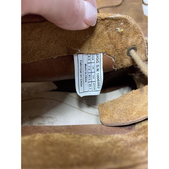 UGG CHESTNUT LEIGHTON SUEDE CHUKKA DESERT BOOTS, US 8.5 - Picture 12 of 13